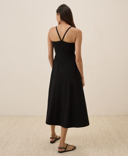 Pact Women’s Organic Cotton Fit & Flare Midi Dress – Sustainable & Stylish